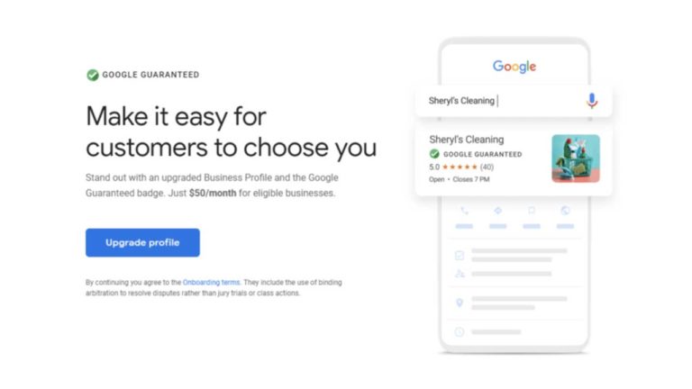 Google-ը բիզնես պրոֆիլներին առաջարկում է տեղադրել «Google Guaranteed» (Google-ը երաշխավորում է) պիտակը ամսական $50-ով